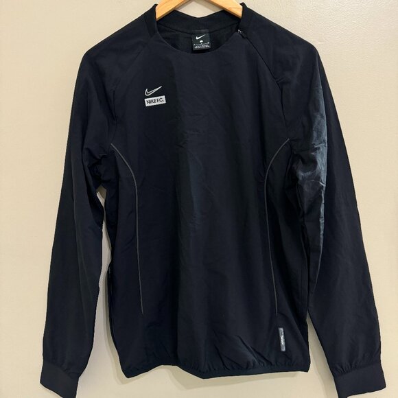 Nike F.C. Woven Midlayer Black Wind Soccer Sweatshirt CT2516-010 Men's S $80 NEW - Picture 1 of 11